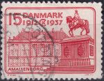 Obrázek k výrobku 44852 - 1937, Dánsko, 0237, 25 let vlády krále Kristiána X.: Plachetnice „Rita V“ poblíž Paláce Marselisborg, Århus ⊙