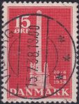 Obrázek k výrobku 44854 - 1937, Dánsko, 0237, 25 let vlády krále Kristiána X.: Plachetnice „Rita V“ poblíž Paláce Marselisborg, Århus ⊙