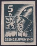 Obrázek k výrobku 44895 - 1945, ČSR II, 0353b, Výplatní známka: Košické vydání - Symbol spojenectví ČSR-SSSR ✶✶