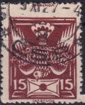 Obrázek k výrobku 45109 - 1921, ČSR I, 0148AVV+PV, Výplatní známka: Holubice ⊙