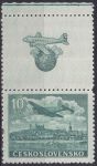 Obrázek k výrobku 45125 - 1946, ČSR II, L22KD, Letecká známka: Letecké motivy - Letadlo nad Bratislavou ✶ o D