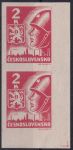 Obrázek k výrobku 45287 - 1945, ČSR II, 0358DVST, Výplatní známka: Košické vydání - Symbol spojenectví ČSR-SSSR ✶✶ ⊟ o L