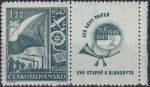 Obrázek k výrobku 45299 - 1946, ČSR II, L16bKH, Letecká známka: Let Praha - New York ✶✶ o H