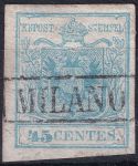 Obrázek k výrobku 45748 - 1850, Lombardsko-Benátsko, 05X, Výplatní známka: Kresba znaku ⊙