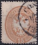 Obrázek k výrobku 45754 - 1863, Lombardsko-Benátsko, 17, Výplatní známka: Dvouhlavý orel ⊙