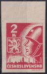 Obrázek k výrobku 46052 - 1945, ČSR II, 0354, Výplatní známka: Košické vydání:Hlava rudoarmějce a státní znak ✶✶ o H