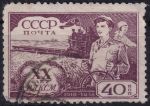 Obrázek k výrobku 46274 - 1938, SSSR, 0647, Rozšíření moskevské sítě metra: Stanice \"Sokol\" ⊙