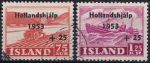 Obrázek k výrobku 46341 - 1952, Island, 0281/0284, Státní prezident Sveinn Björnsson v staroislandském rámu obrazu ⊙