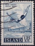 Obrázek k výrobku 46352 - 1955, Island, 0299, Výplatní známka: Sport - Skoky do vody ⊙