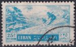 Obrázek k výrobku 46384 - 1955, Libanon, 0530, Letecká poštovní známka: Krajinky - Lyžař ⊙