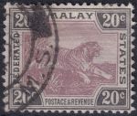 Obrázek k výrobku 46523 - 1924, Malajsko, 64, Výplatní známka: Tygr ⊙