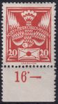 Obrázek k výrobku 46556 - 1920, ČSR I, 0146ADČp, Výplatní známka: Holubice ✶ o D