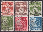 Obrázek k výrobku 46691 - 1940, Dánsko, 0253/257, Výplatní známky: Vlnky, karavela ⊙