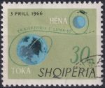 Obrázek k výrobku 46841 - 1966, Albánie, 1067, Měsíční sonda \"Luna 10\" ⊙