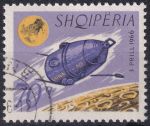 Obrázek k výrobku 46842 - 1966, Albánie, 1068, Měsíční sonda \"Luna 10\" ⊙