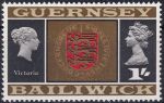 Obrázek k výrobku 46964 - 1969, Guernsey, 0014, Výplatní známka: Pohledy a znaky - Znak Guernsey, Alžběta I. ✶✶