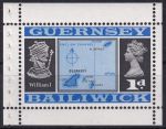 Obrázek k výrobku 46955 - 1970, Guernsey, SL0009II, Výplatní známka: Pohledy a znaky - Mapa, Vilém Dobyvatel ✶✶