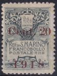 Obrázek k výrobku 47027 - 1907, San Marino, 0047I, Výplatní známka: Znak ve štítu ⊙ 