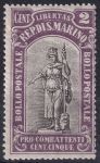 Obrázek k výrobku 47028 - 1918, San Marino, 0052, Výplatní známka: Znak ve štítu ✶