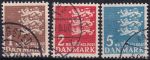Obrázek k výrobku 47131 - 1938, Dánsko, 0244/246x, Výplatní známky: Vlnky ⊙
