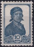 Obrázek k výrobku 47269 - 1937, SSSR, 0677IAb, Výplatní známka: Pracující - Dělnice ✶