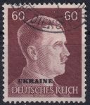 Obrázek k výrobku 47828 - 1941, Obsazená území Německem 1939-45 (Ukrajina), 16, Výplatní známka: Adolf Hitler ⊙