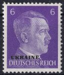 Obrázek k výrobku 47834 - 1941, Obsazená území Německem 1939-45 (Ukrajina), 04, Výplatní známky: Adolf Hitler ✶✶