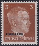 Obrázek k výrobku 47836 - 1941, Obsazená území Německem 1939-45 (Ukrajina), 10, Výplatní známky: Adolf Hitler ✶✶