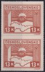 Obrázek k výrobku 48127 - 1945, ČSR II, 0358ST, Výplatní známka: Košické vydání - Symbol spojenectví ČSR-SSSR ✶✶ ⊟