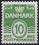 Obrázek k výrobku 48193 - 1962, Dánsko, 328y, Výplatní známka: Vlnky ⊙ 