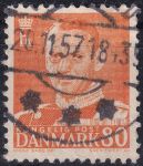 Obrázek k výrobku 48204 - 1953, Dánsko, 336, Výplatní známka: Král Frederik IX. ⊙ 