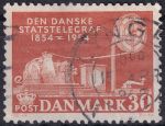 Obrázek k výrobku 48216 - 1954, Dánsko, 351, 100 let telegrafu ⊙