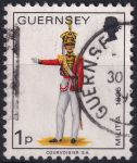 Obrázek k výrobku 48329 - 1974, Guernsey, 0093 Výplatní známka: Vojenské uniformy - Voják ⊙ 
