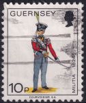 Obrázek k výrobku 48342 - 1974, Guernsey, 0105, Výplatní známka: Vojenské uniformy - Štábní důstojník ⊙ 