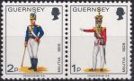 Obrázek k výrobku 48346 - 1974, Guernsey, 0093+0098St, Výplatní známky: Vojenské uniformy ✶✶ 