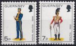 Obrázek k výrobku 48378 - 1974, Guernsey, 0093/0105, Výplatní známky: Vojenské uniformy ✶✶ 