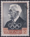 Obrázek k výrobku 48435 - 1959, San Marino, 0611, Funkcionáři Mezinírodního olympijského výboru (IOC) (I): Pierre Baron de Coubertin ✶