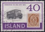 Obrázek k výrobku 48571 - 1973, Island, 0476, 100 let islandských poštovních známek: MiNr. 4, Poštovní auto ⊙ 