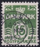 Obrázek k výrobku 48816 - 1963, Dánsko, 0410x, Výplatní známka: Vlnky bez srdíček ⊙