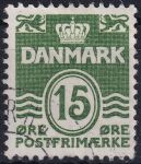 Obrázek k výrobku 48817 - 1963, Dánsko, 0410y, Výplatní známka: Vlnky bez srdíček ⊙