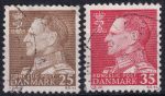 Obrázek k výrobku 48820 - 1963, Dánsko, 0411/0412x, Výplatní známky: Král Frederik IX. ⊙