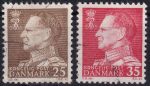 Obrázek k výrobku 48822 - 1963, Dánsko, 0411/0412x, Výplatní známky: Král Frederik IX. ⊙