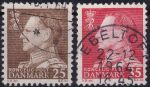 Obrázek k výrobku 48823 - 1963, Dánsko, 0411/0412x, Výplatní známky: Král Frederik IX. ⊙