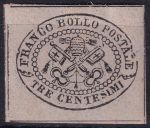 Obrázek k výrobku 48875 - 1867, Církevní stát, 12NT, Výplatní známka Papežské znaky ✶