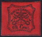 Obrázek k výrobku 48877 - 1867, Církevní stát, 14NT, Výplatní známka: Papežské znaky ✶