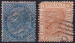 Obrázek k výrobku 48910 - 1877, Itálie, 0027/0028, Výplatní známky: Král Viktor Emanuel II. ⊙