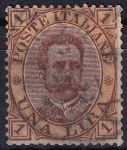 Obrázek k výrobku 48931 - 1889, Itálie, 0050, Výplatní známka: Král Umberto I. ⊙