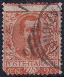 Obrázek k výrobku 48972 - 1901, Itálie, 0078, Výplatní známka: Král Viktor Emanuel III. (série Floreale) ⊙