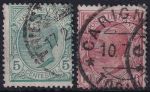 Obrázek k výrobku 48982 - 1901, Itálie, 0074/0084, Výplatní známky:Orel se znakem ve štítu, král Viktor Emanuel III. (série Floreale) ⊙