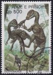 Obrázek k výrobku 49044 - 1993, Svatý Tomáš a Princův ostrov, 1435, Prehistorická zvířata: Dicraeosaurus ⊙